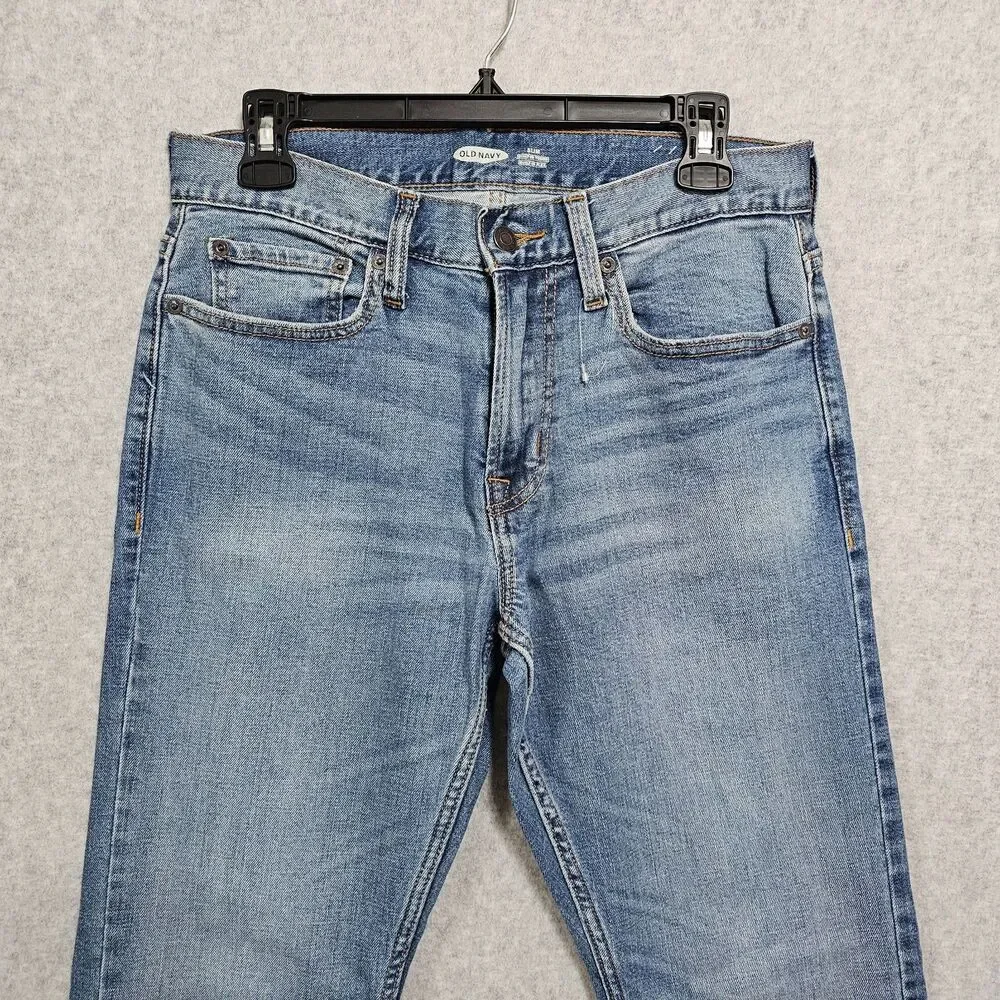 Mens Old Navy Jeans 30x32 Slim Fit Built In Flex Denim Light Wash - Picture 3 of 8